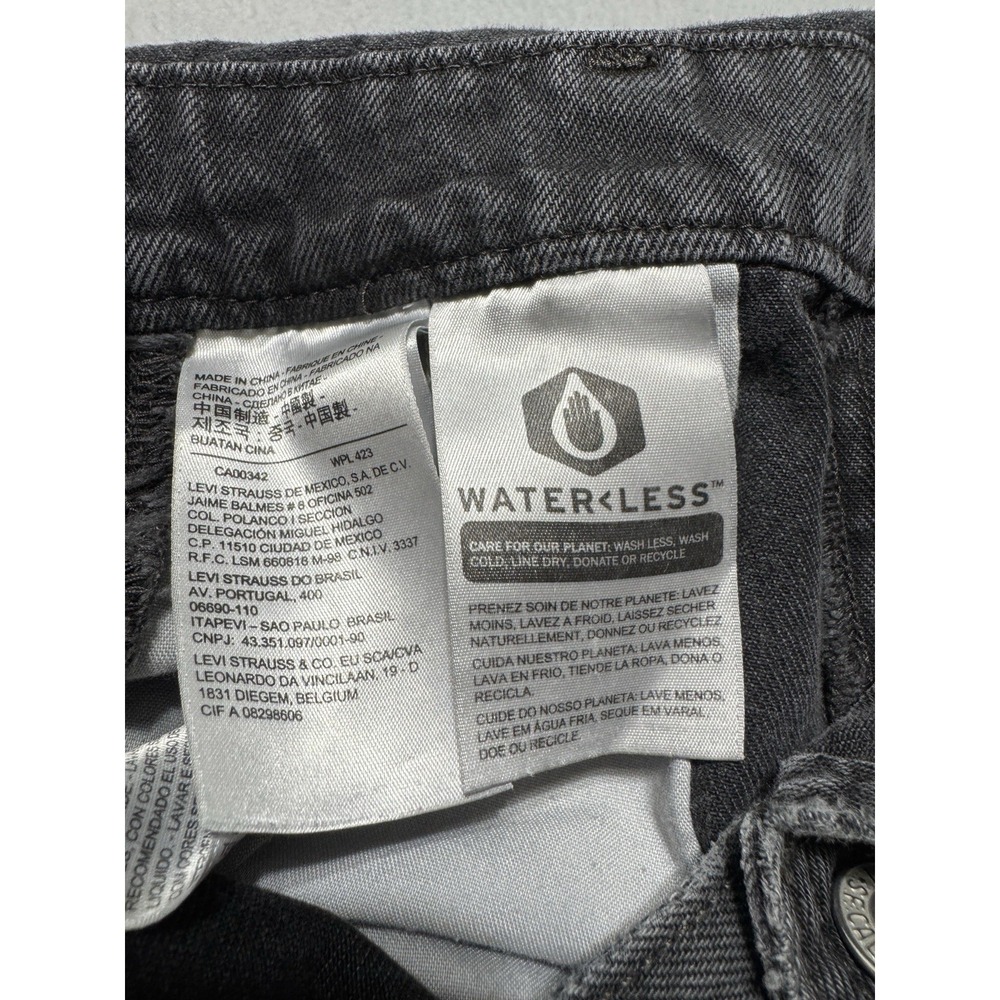 Levi's Premium Black Denim Overalls Women's Adjustable Strap Grunge Y2K Size S - Picture 8 of 16